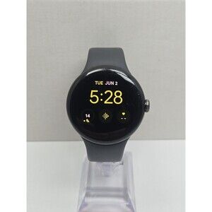 Google Pixel Watch 1st Gen GWT9R LTE 4G Black Smartwatch Fitbit Tested - Read